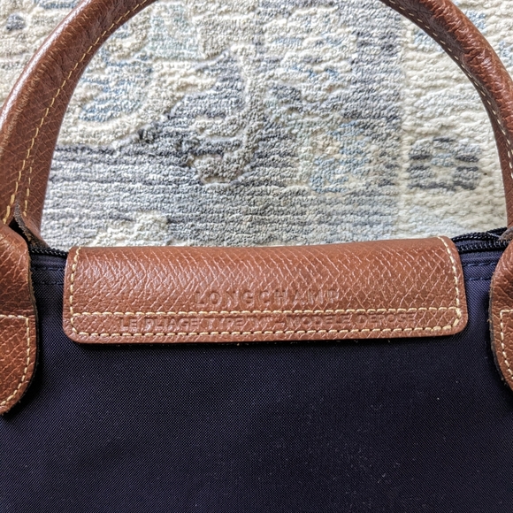 Longchamp Le Pliage type "M" modele Depose medium bilberry purple tote - Picture 3 of 9